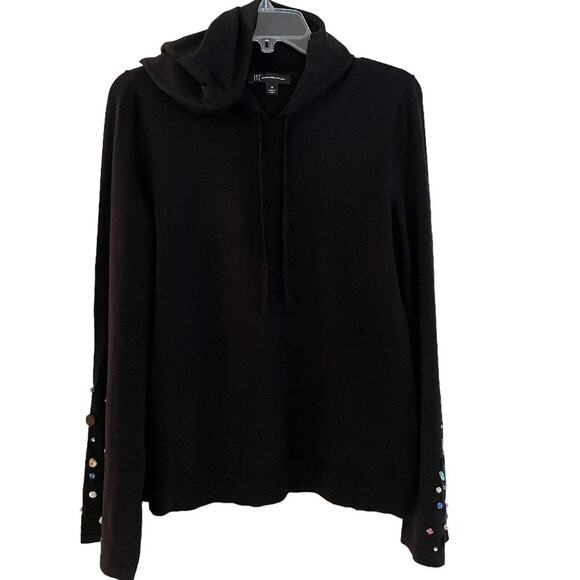 INC International Concepts Hoodie Sweater Rhinestones‎ Bell Sleeves Size Medium - Picture 6 of 6
